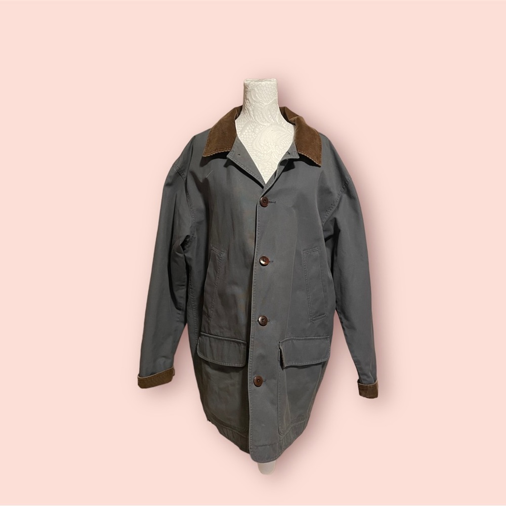 Men’s LL Bean Lined Barn/Chore Coat with Corduroy Collar